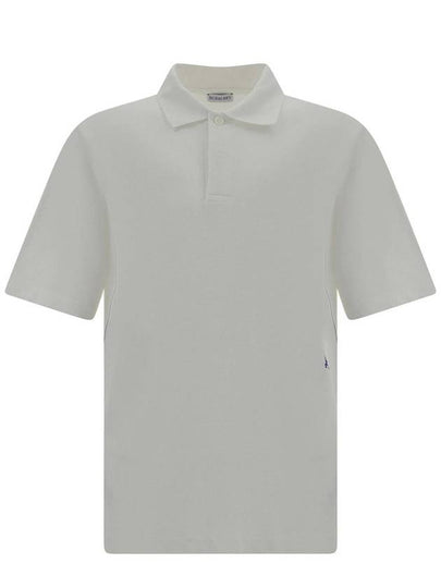 EKD Embroidery Regular Fit Polo Shirt White - BURBERRY - BALAAN 2