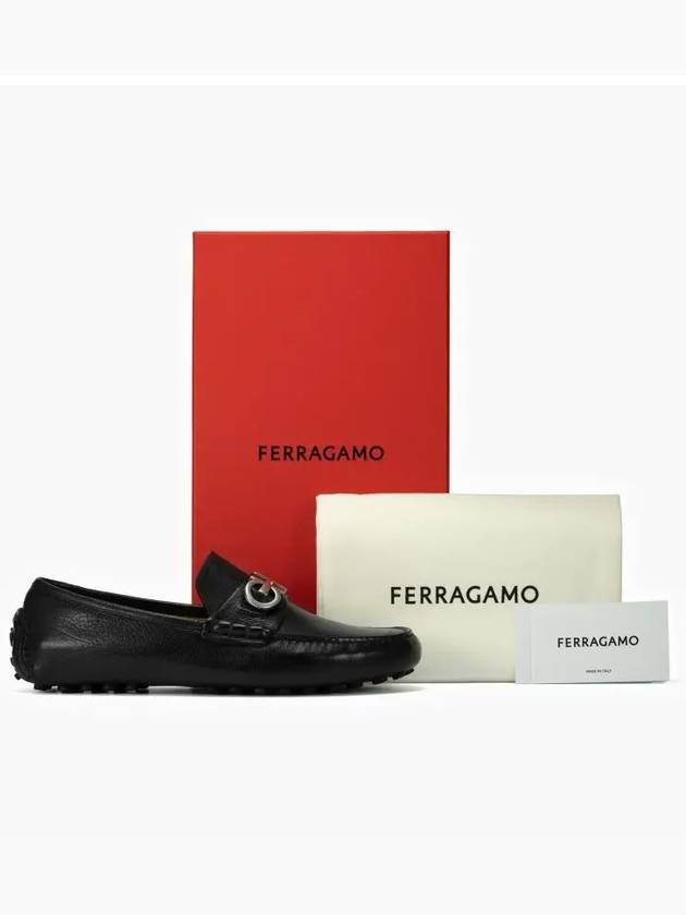 Gancini Ornament Driving Shoes Black - SALVATORE FERRAGAMO - BALAAN 5