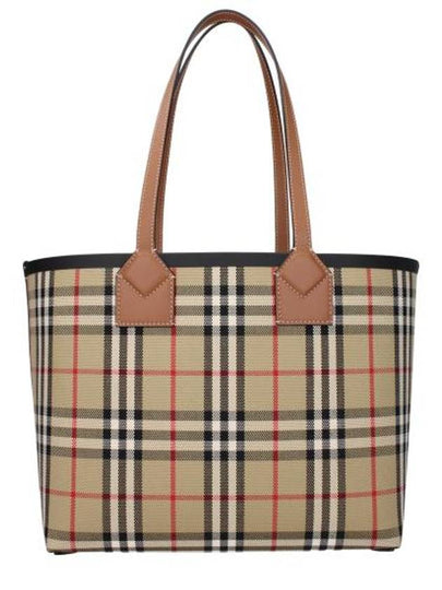 Small London Tote Bag Briar Brown Black - BURBERRY - BALAAN 2