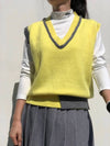 golf vest refreshing lemonade V-neck golf knit best rounding look - LOLOALLOY - BALAAN 9