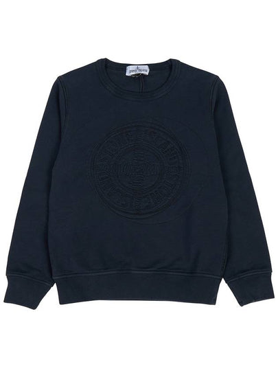 Kids Cotton Sweatshirt Navy - STONE ISLAND - BALAAN 2