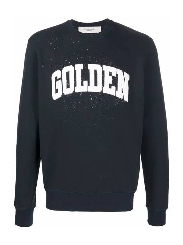 Men's Archibald Logo Printing Sweatshirt Blue - GOLDEN GOOSE - BALAAN 3