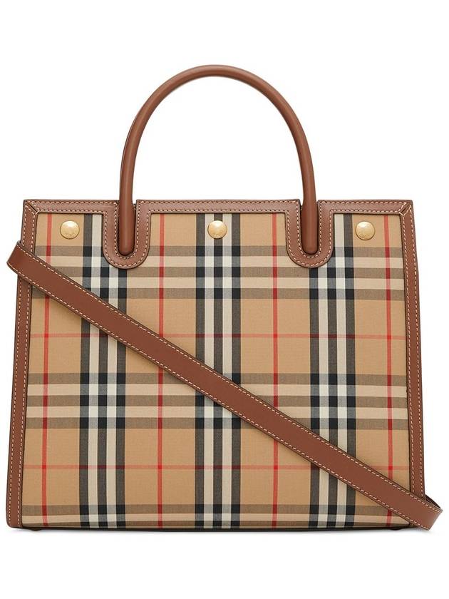 Small Vintage Check Title Tote Bag - BURBERRY - BALAAN 1