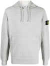 Wappen Patch Cotton Fleece Hoodie Grey - STONE ISLAND - BALAAN 2