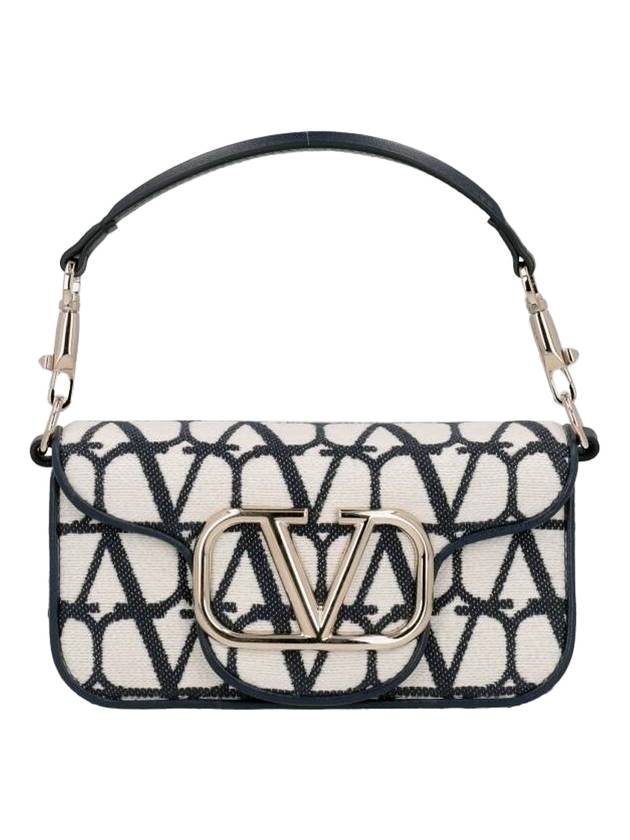 Loco V Logo Small Shoulder Bag White Black - VALENTINO - BALAAN 1