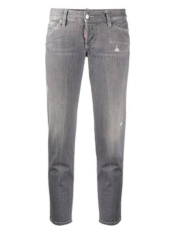 Washing Jennifer Crop Jeans Grey - DSQUARED2 - BALAAN 1