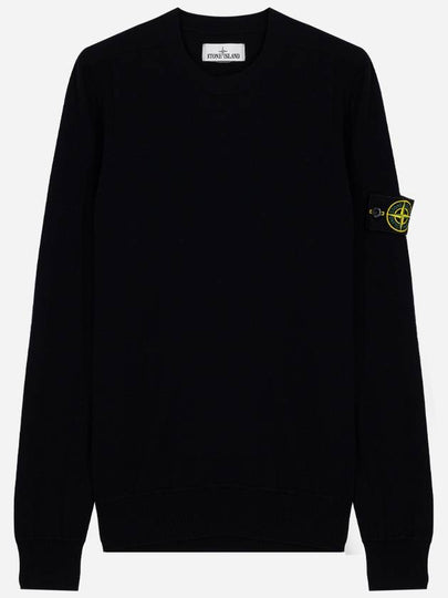 Light Wool Crewneck Knit Top Navy - STONE ISLAND - BALAAN 2