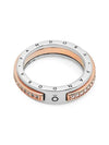 Signature Logo Pave Two-Tone Rose Ring Silver Gold - PANDORA - BALAAN 3