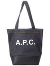 Logo Denim Axel Small Tote Bag Navy - A.P.C. - BALAAN 2