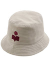 Haley Embroidered Logo Bucket Hat Ecru - ISABEL MARANT - BALAAN 11