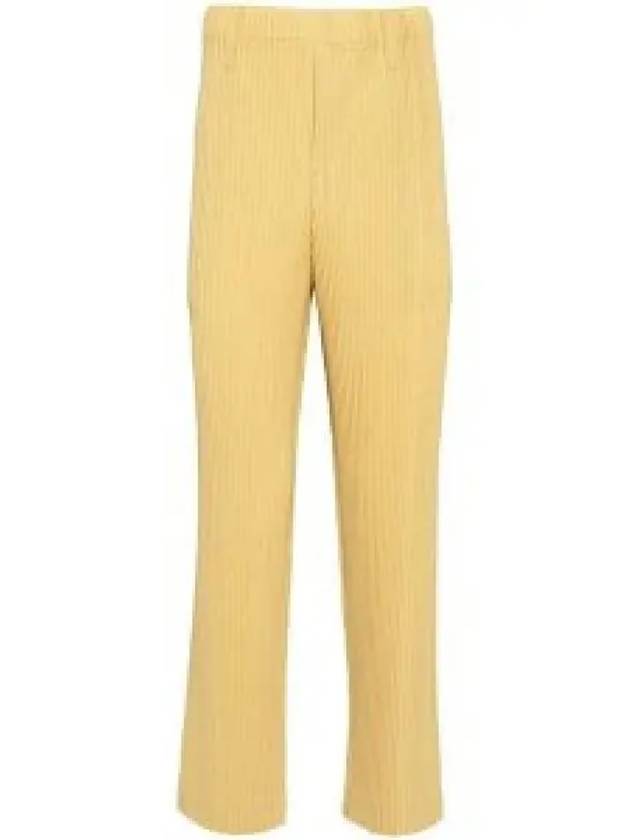 Tailored Pleated 1 Straight Pants Yellow - ISSEY MIYAKE - BALAAN 2