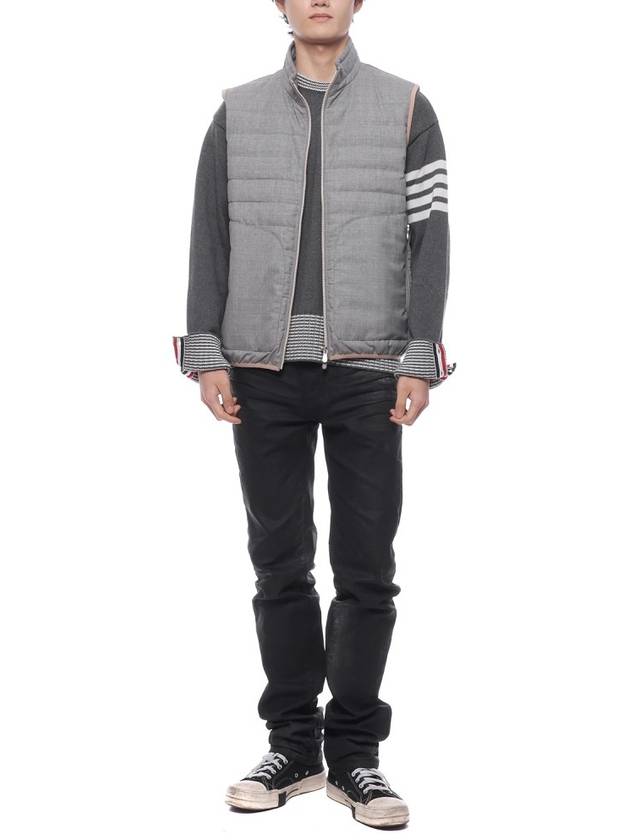 Zip Padded Vest Grey - BRUNELLO CUCINELLI - BALAAN 4