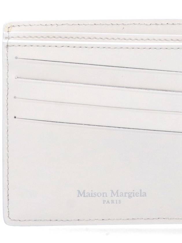 Stitched Bifold Leather Half Wallet White - MAISON MARGIELA - BALAAN 5