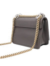 Women s Fendi 8BT286 Dark Gray Calfskin KAN I Khan Ai F Gold Chain Small Shoulder Bag gt Gangbuk used luxury goods - FENDI - BALAAN 6