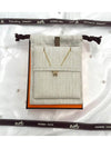 Mini Pop H Pendant Necklace Gold Marron Glace - HERMES - BALAAN 2