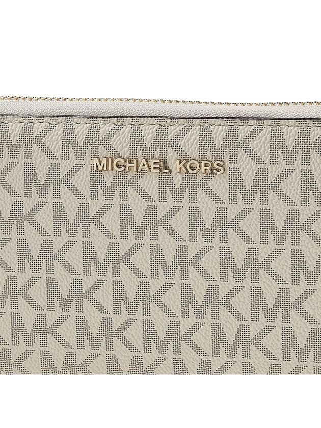 Large Logo Smartphone Wristlet Long Wallet White - MICHAEL KORS - BALAAN 7