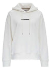 Logo Cotton Hoodie White - JIL SANDER - BALAAN 2