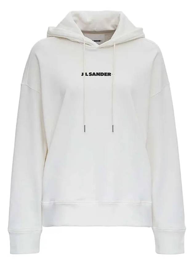 Logo Cotton Hoodie White - JIL SANDER - BALAAN 2