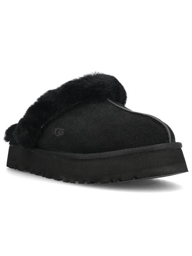 Women's Diskett Fleece Platform Slippers Black - UGG - BALAAN 3