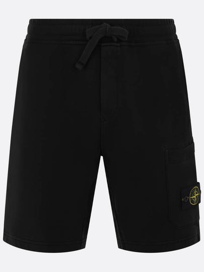 Wappen Patch Cargo Bermuda Shorts Black - STONE ISLAND - BALAAN 2