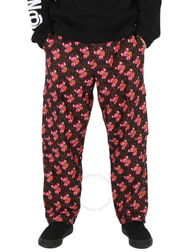 Moschino All-Over Animal Printed Straight Leg Cargo Pants, Brand Size 46 (Waist Size 30