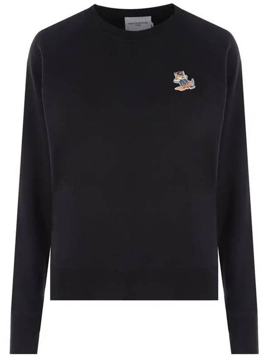 Women's Dressed Fox Patch Adjusted Sweatshirt Black - MAISON KITSUNE - BALAAN 2