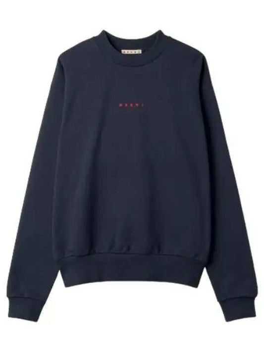 Logo Sweatshirt Blue Marine T Shirt - MARNI - BALAAN 1