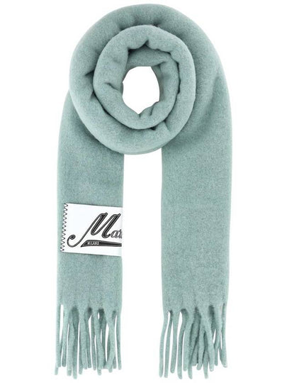 Logo Patch Knit Alpaca Muffler Green - MARNI - BALAAN 2