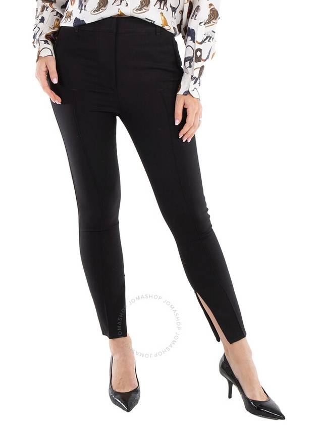 Women's Wool Tailored Slim Fit Pants Black - BURBERRY - BALAAN 2