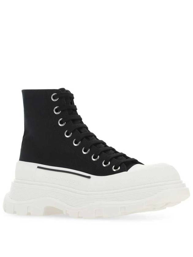 Tread Slick High Top Sneakers Black White - ALEXANDER MCQUEEN - BALAAN 3