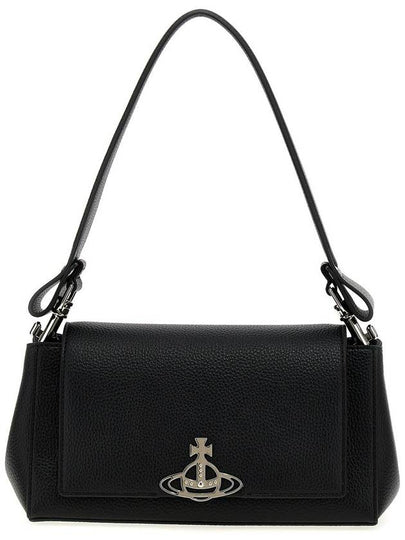 Hazel Grain Medium Shoulder Bag Black - VIVIENNE WESTWOOD - BALAAN 2