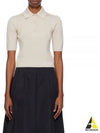 Gemma Polo Collar Virgin Wool Knit Top Beige - MAX MARA - BALAAN 2