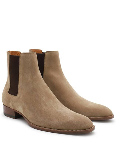 Suede Classic Wyatt Chelsea Boots Brown - SAINT LAURENT - BALAAN 2