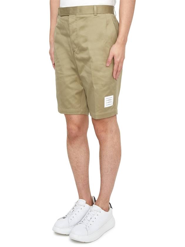 Unconstructed Chino Cotton Twill Shorts Beige - THOM BROWNE - BALAAN 3