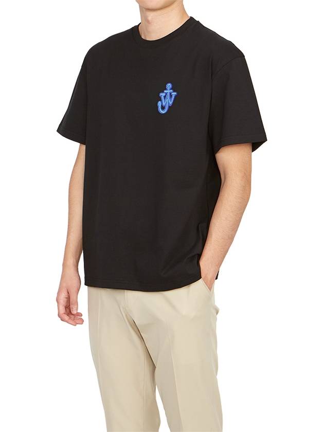 Anchor Patch Cotton Short Sleeve T-Shirt  Black - JW ANDERSON - BALAAN 8