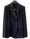 Women's Wool Tailored Blazer Jacket Black - BURBERRY - BALAAN 2