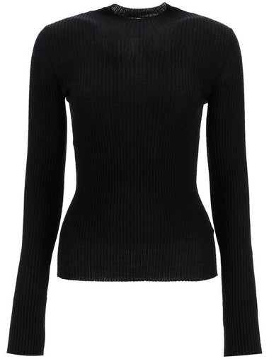 ribbed wool top with a high - MRZ - BALAAN 1