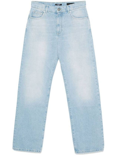 Washed Denim Straight Jeans Blue - BALMAIN - BALAAN 2