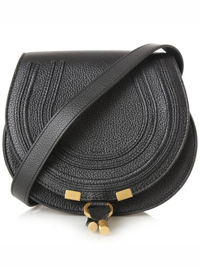 Marcie Saddle Small Grained Leather Cross Bag Black - CHLOE - BALAAN 2