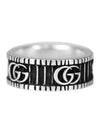 GG Marmont Silver Ring with Bouble G Detail - GUCCI - BALAAN 3