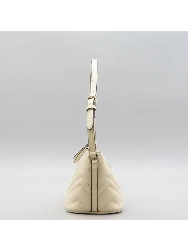 739166 White leather GG Marmont Matelasse small shoulder bag - GUCCI - BALAAN 3