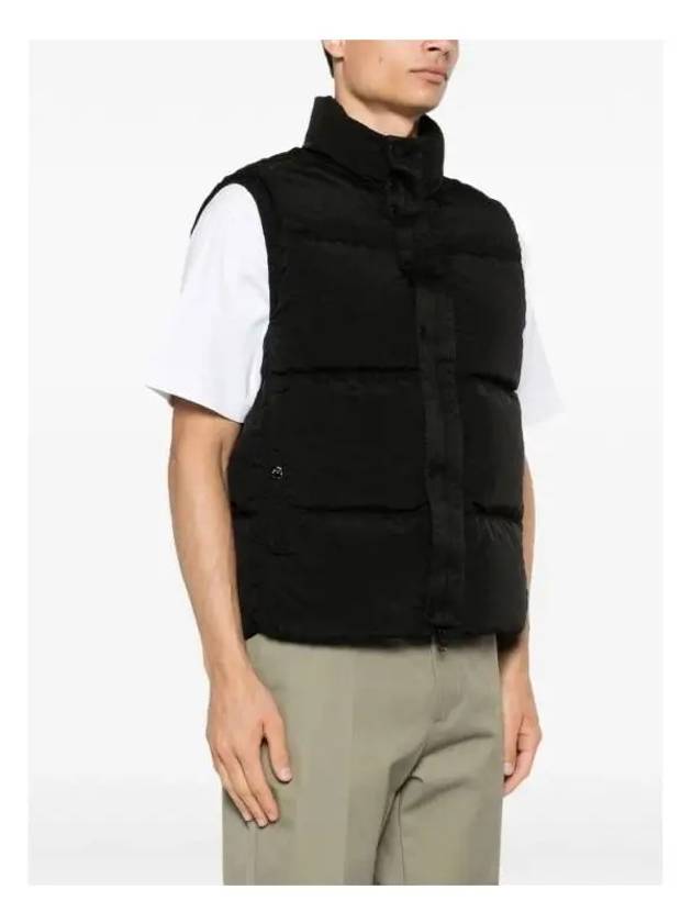 High Neck Padded Vest Black - STONE ISLAND - BALAAN 3