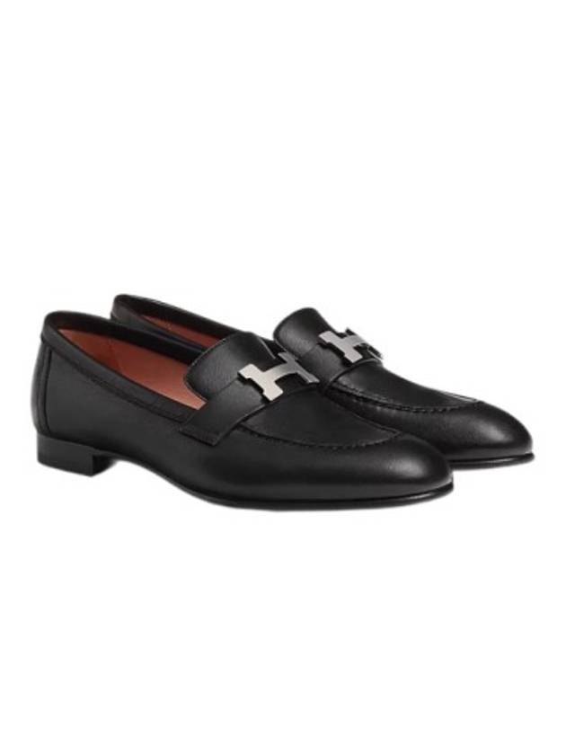 Paris Loafers Goatskin Palladium Noir - HERMES - BALAAN 2