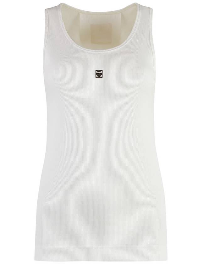 4D Logo Crewneck Sleeveless White - GIVENCHY - BALAAN 2