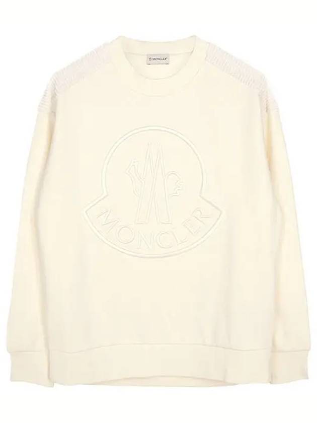 White Felpa Logo Sweatshirt 8G00042 899U5 034 1210410 - MONCLER - BALAAN 1