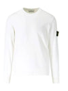 Wappen Patch Crew Neck Sweatshirt White - STONE ISLAND - BALAAN 3