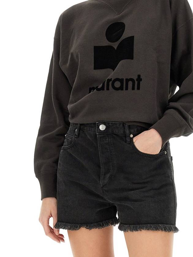 Moby Logo Print Sweatshirt Black - ISABEL MARANT ETOILE - BALAAN 9