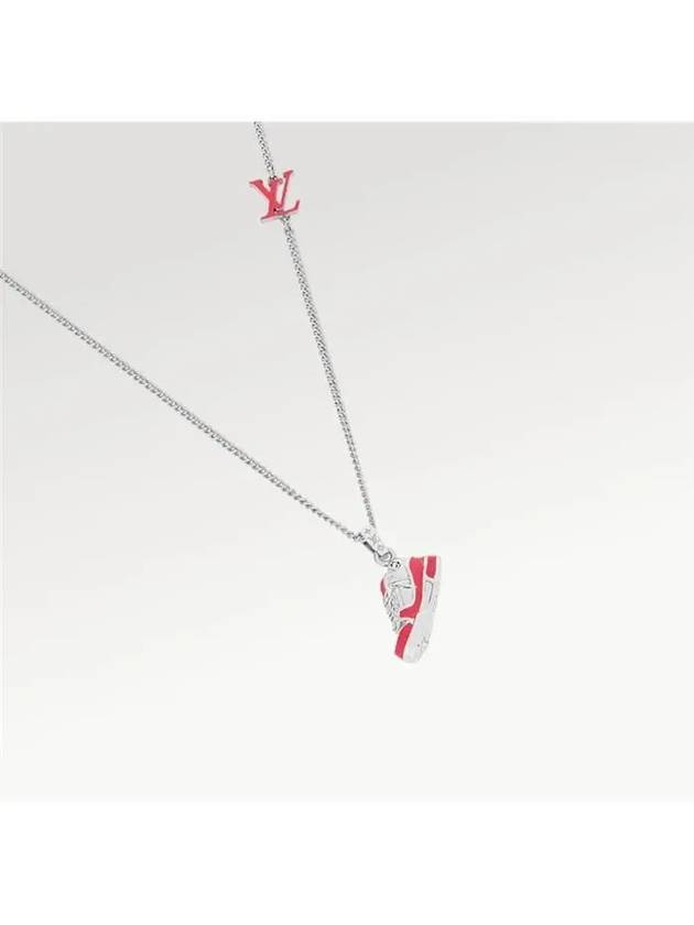 LV Trainer Necklace Silver - LOUIS VUITTON - BALAAN 4