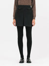 Pocket Wool Short A-Line Skirt Black - JUN BY JUN K - BALAAN 2