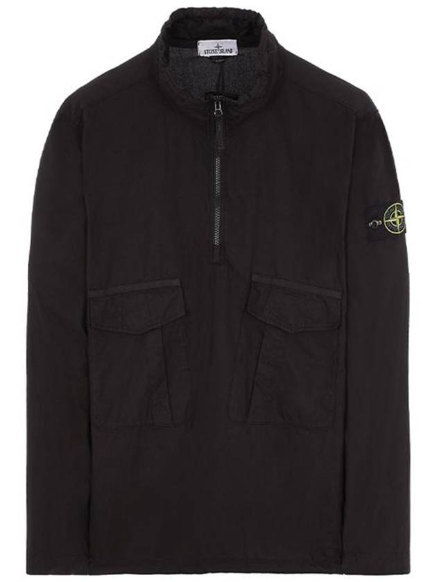 Wappen Patch Shell R Garment Dyed Half Zipper Anorak Black - STONE ISLAND - BALAAN 2